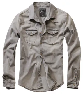 Chemise Brandit Riley Denim Gris