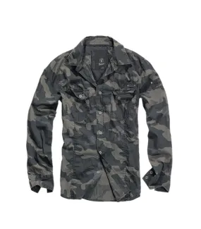 Chemise Brandit slimfit darkcamo