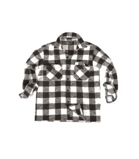Chemise bûcheron à carreaux blanche et noire