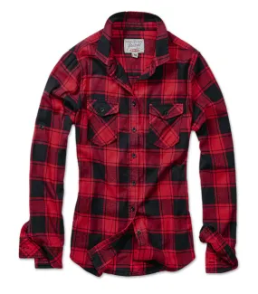 Chemise femme Amy Flanelle Brandit rouge/noir