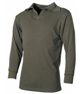 Chemise peluche BW avec col zip vert