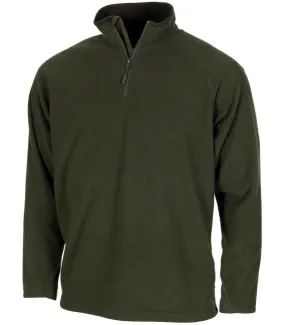 Chemise, Troyer, micropolaire, manches longues, olive, 200g/m²