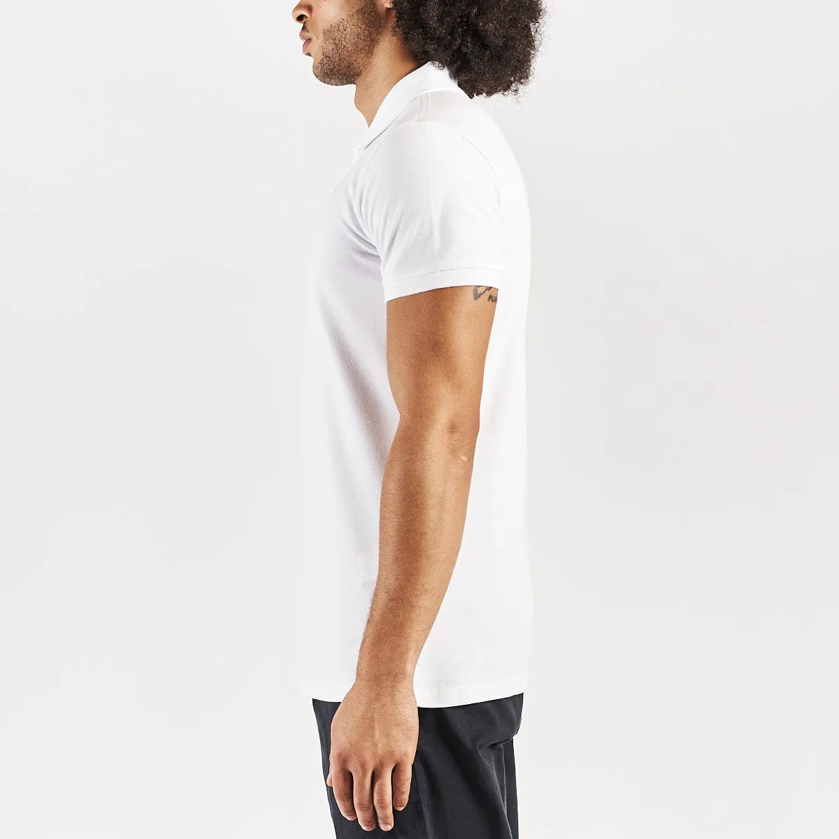 Polo Ned Robe di Kappa Blanc Unisexe