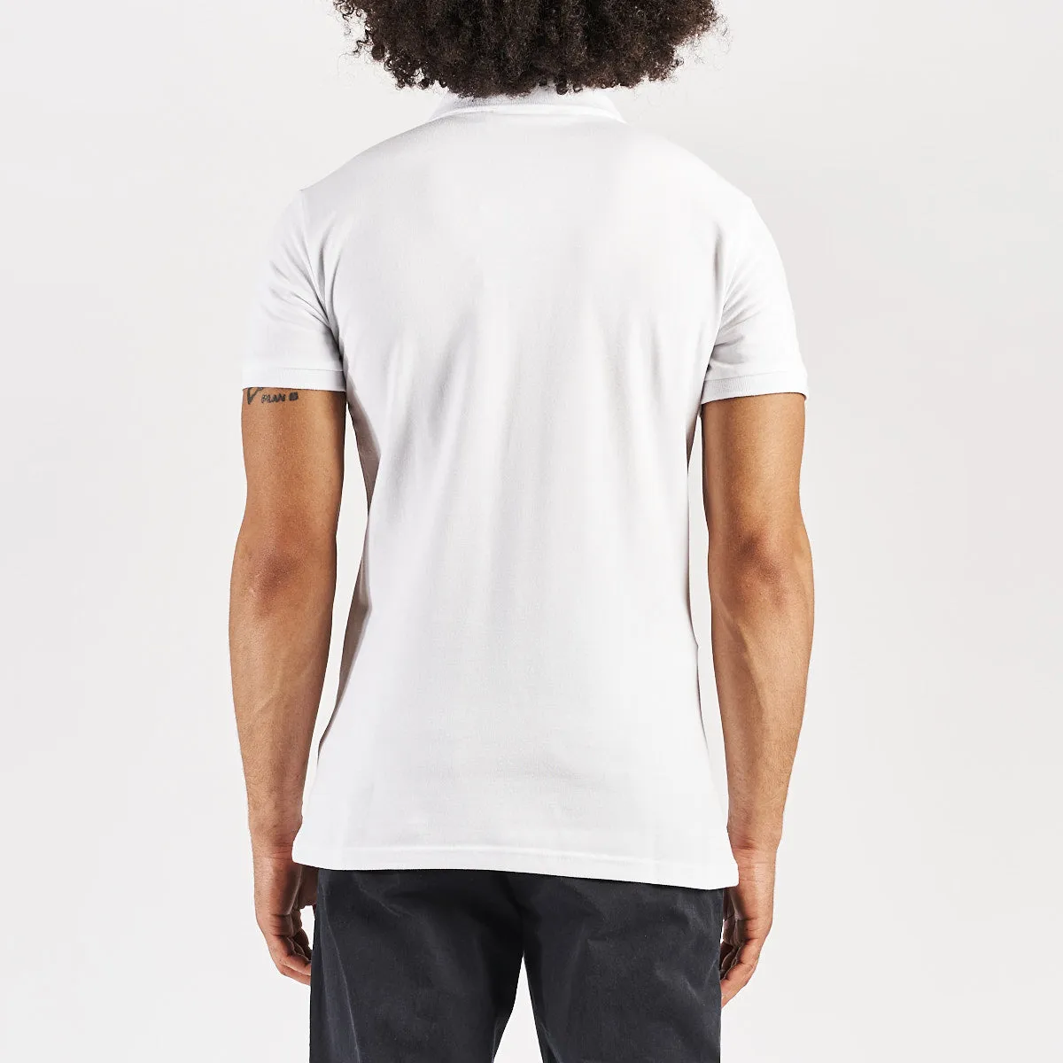 Polo Ned Robe di Kappa Blanc Unisexe