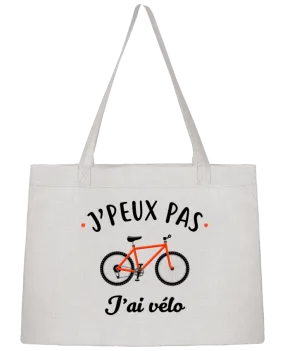 Sac Shopping J'peux pas j'ai vélo par La boutique de Laura