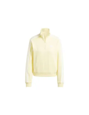 Sweat adidas French Terry Femme Essentials 3 Band Quarter Zip Yellow